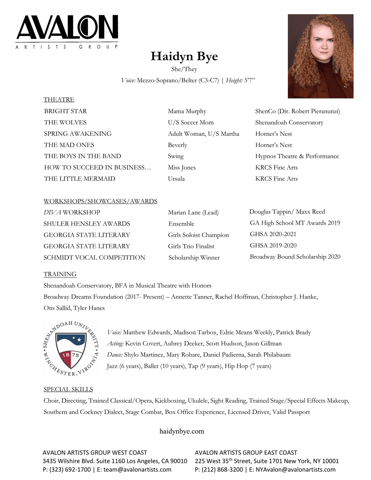 Haidyn Bye Resume Image